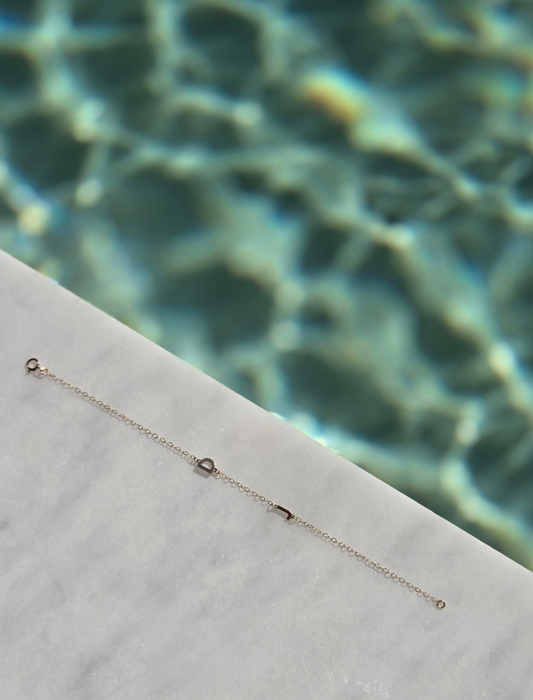 The Sideways Initial Letter Bracelet