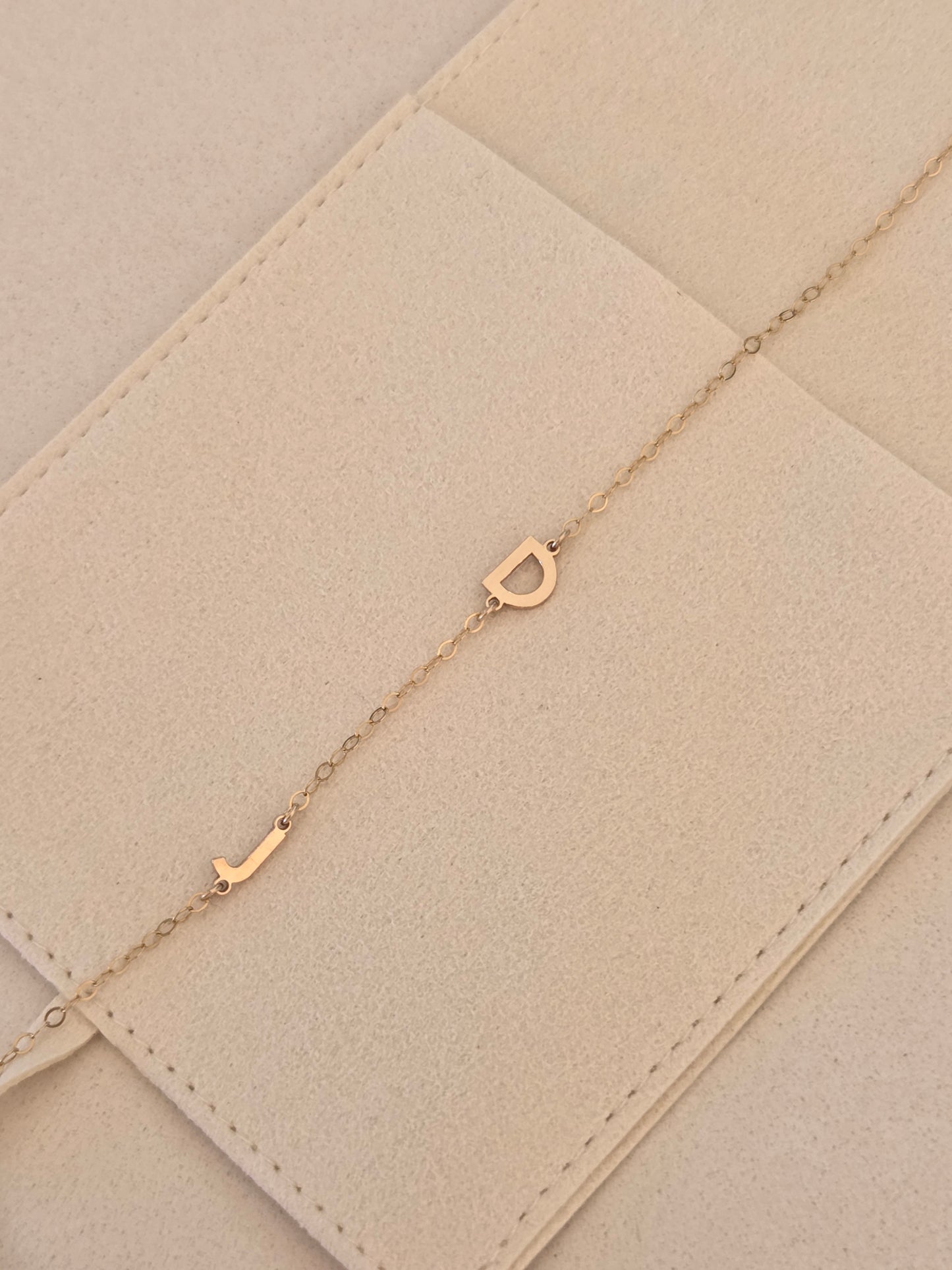 The Sideways Initial Letter Bracelet