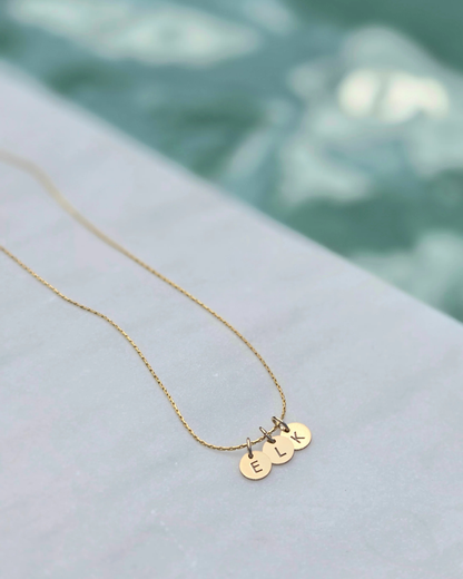 The Mini Initial Disc Necklace