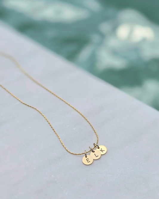 The Mini Initial Disc Necklace