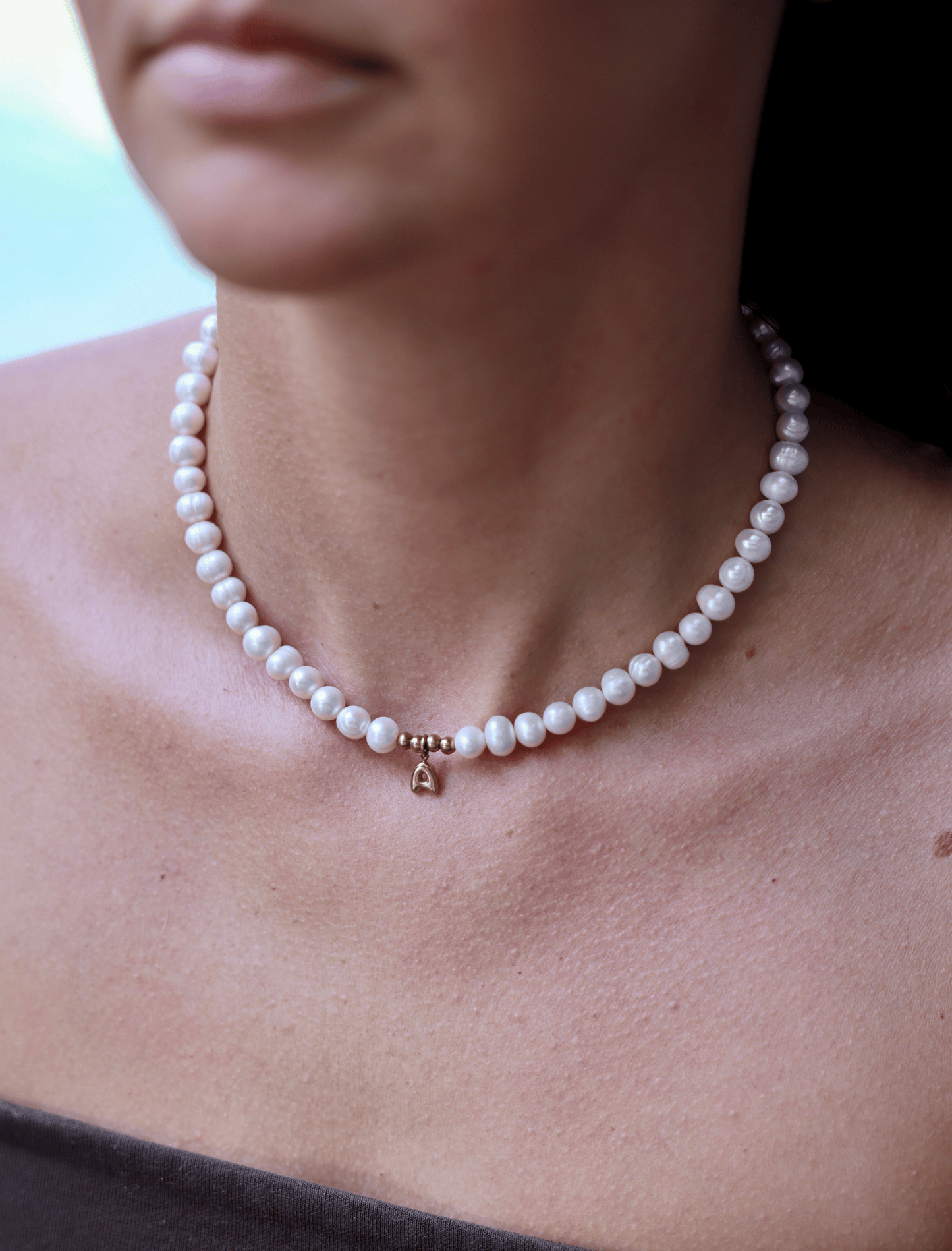 Initial Pearl Necklace