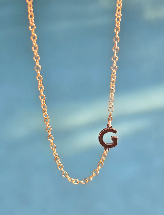The Sideways Initial Letter Necklace