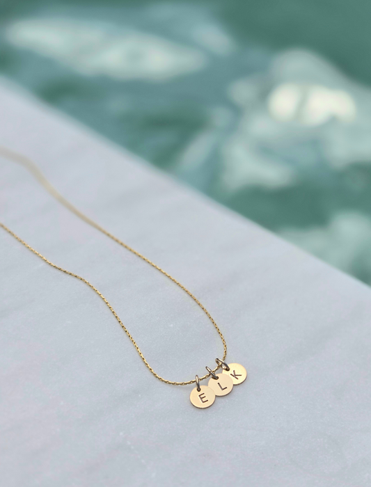 The Mini Initial Disc Necklace