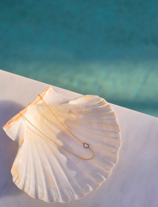 The Sideways Initial Letter Necklace