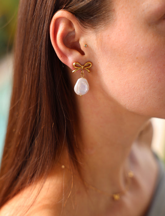 Bow Drop Earrings