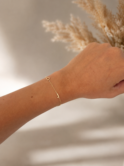 The Sideways Initial Letter Bracelet