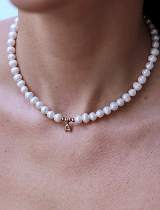 Initial Pearl Necklace
